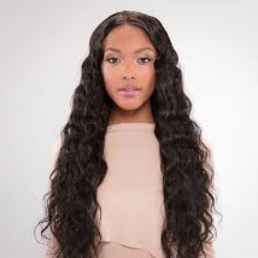 NAT BLACK 12″ VIRGIN BRAZILIAN LOOSE WAVE LACE WIG